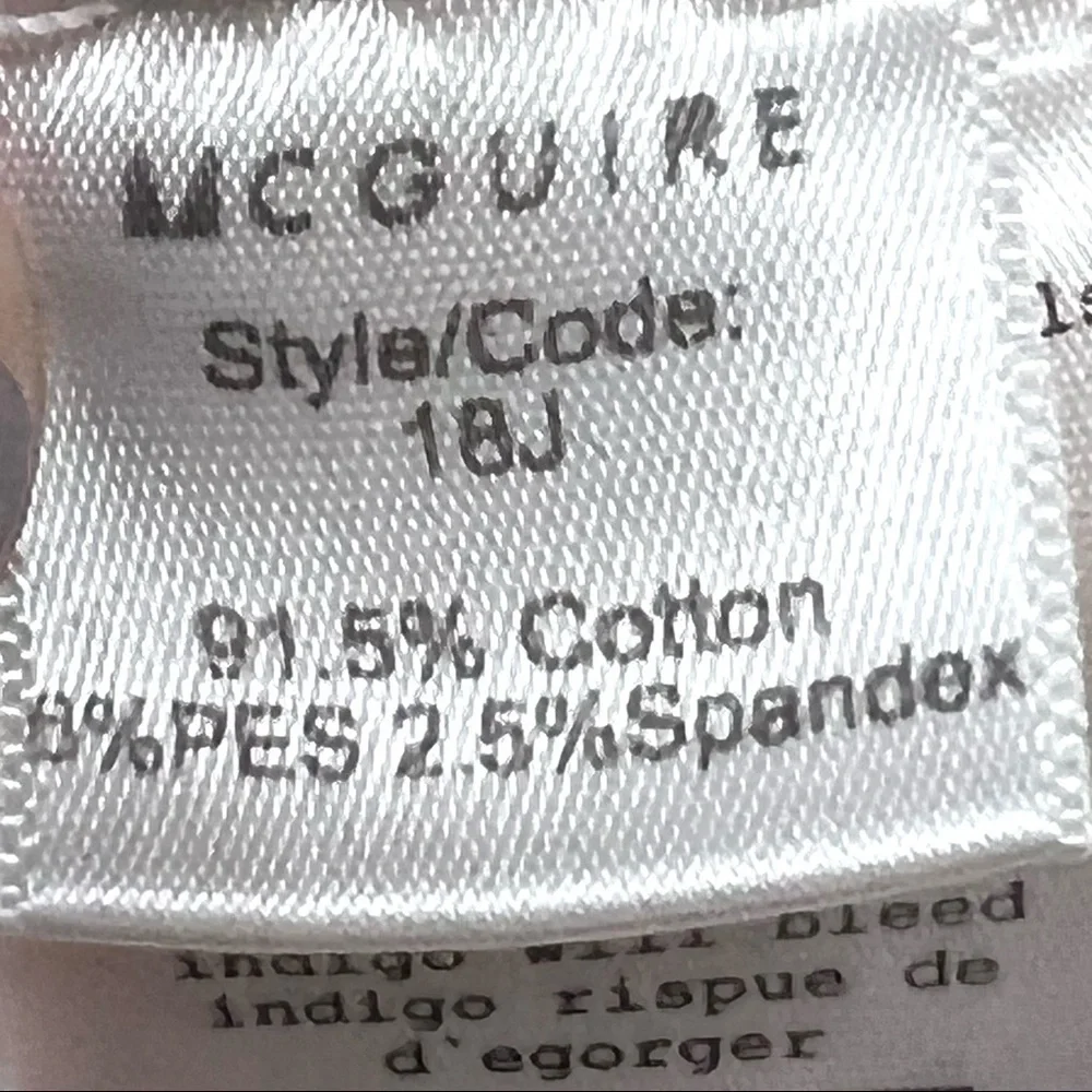 McGuire Ambrosio Majorette White Bohemian Kick Flare High Rise Crop Jeans - Picture 11 of 12